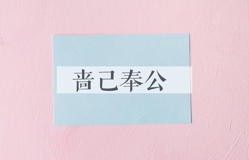 成语啬己奉公是什么意思？