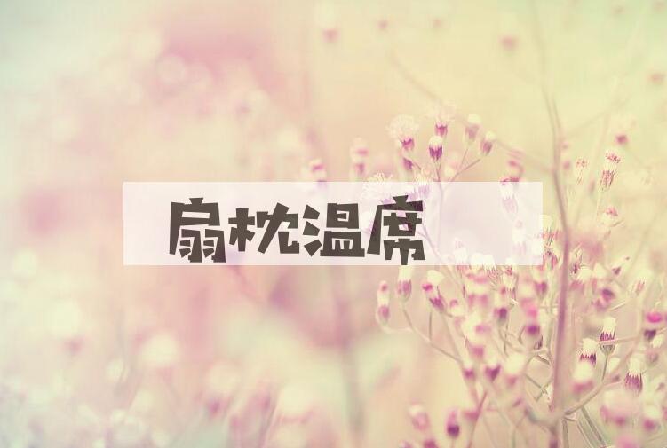 成语扇枕温席是什么意思？