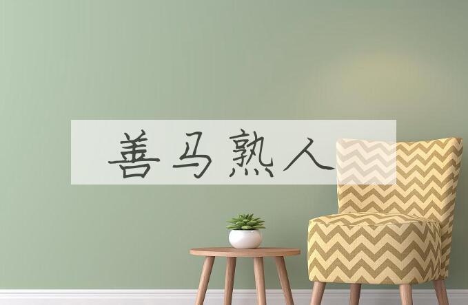 成语善马熟人是什么意思？