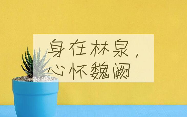 成语身在林泉，心怀魏阙是什么意思？