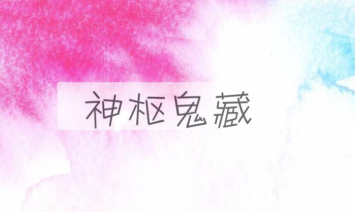 成语神枢鬼藏是什么意思？