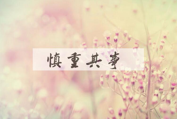 成语慎重其事是什么意思？