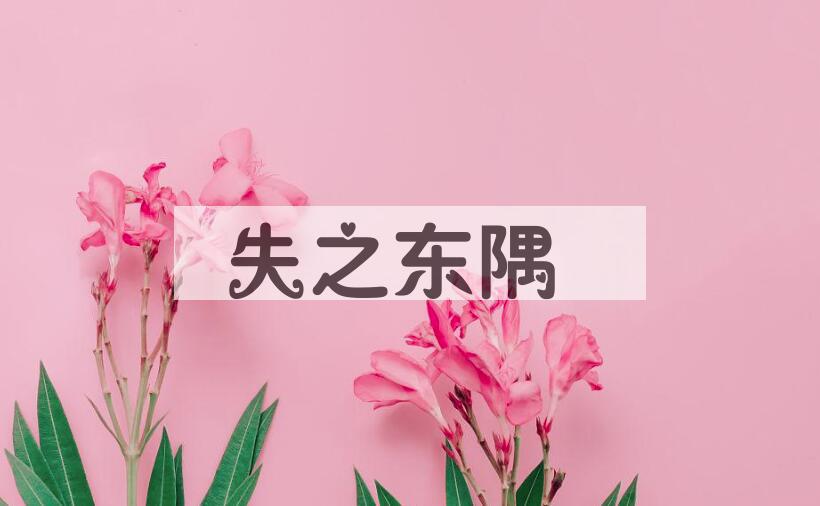 成语失之东隅是什么意思？