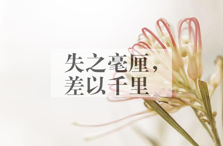 成语失之毫厘，差以千里是什么意思？