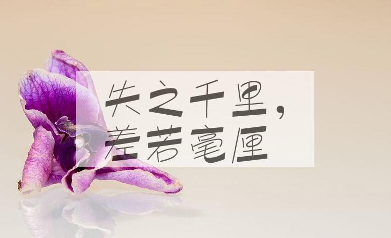 成语失之千里，差若毫厘是什么意思？