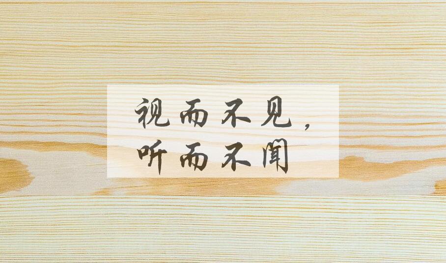 成语视而不见，听而不闻是什么意思？