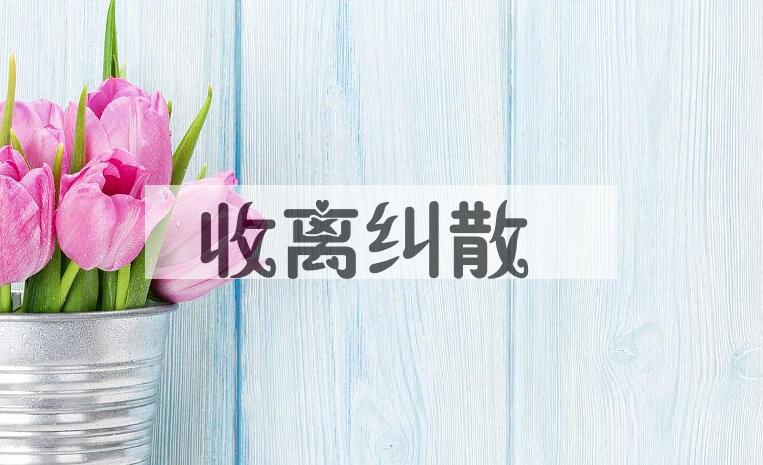 成语收离纠散是什么意思？