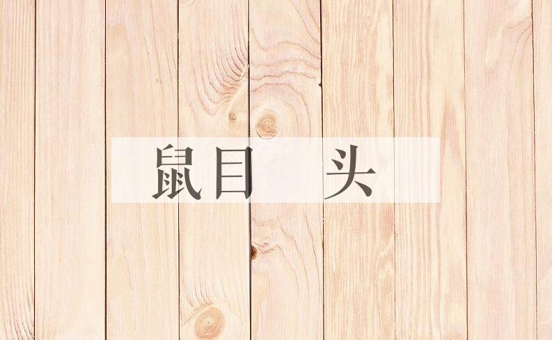 成语鼠目麞头是什么意思？