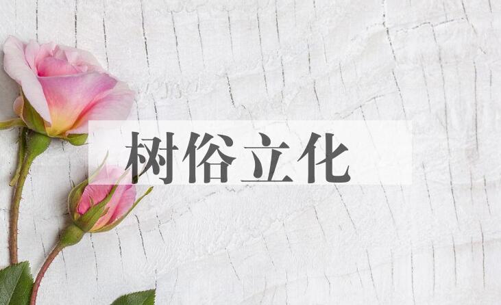 成语树俗立化是什么意思？