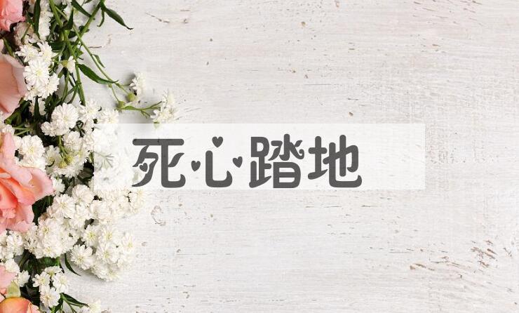 成语死心踏地是什么意思？
