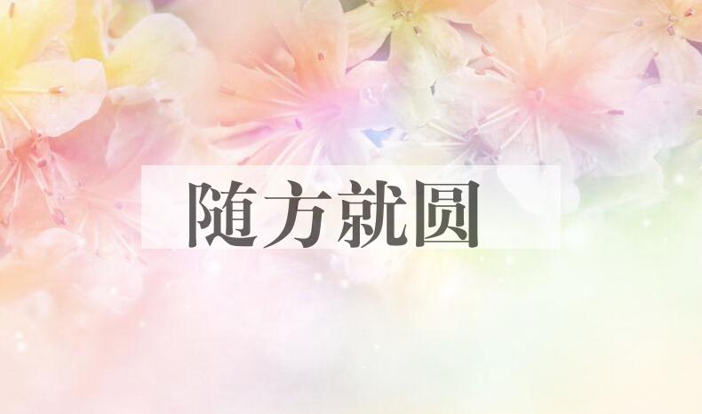 成语随方就圆是什么意思？