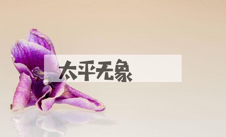 成语太平无象是什么意思？