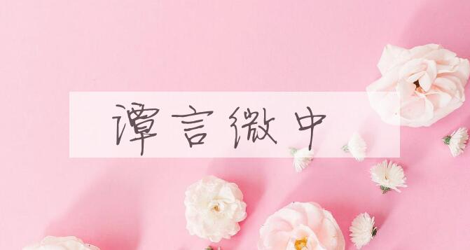 成语谭言微中是什么意思？