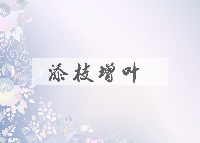 成语添枝增叶是什么意思？