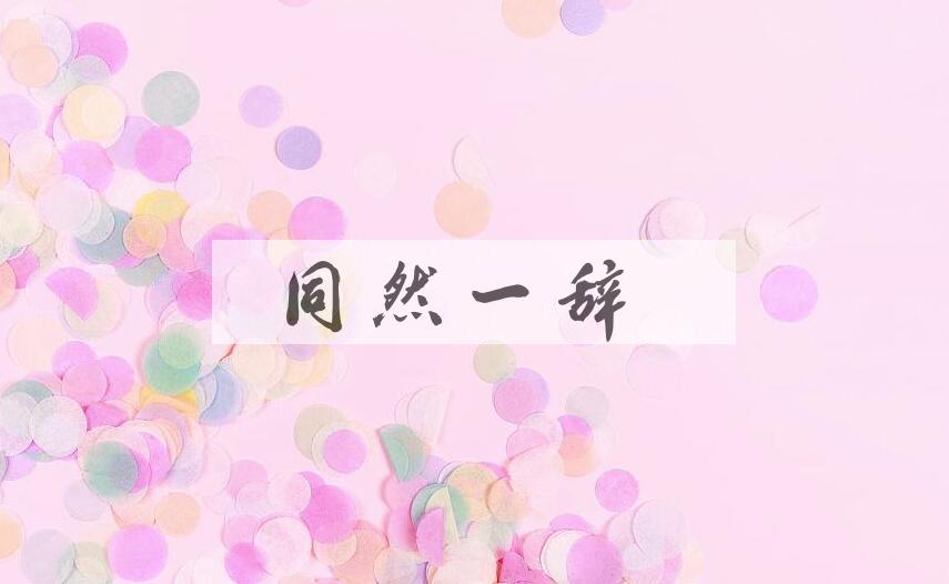 成语同然一辞是什么意思？