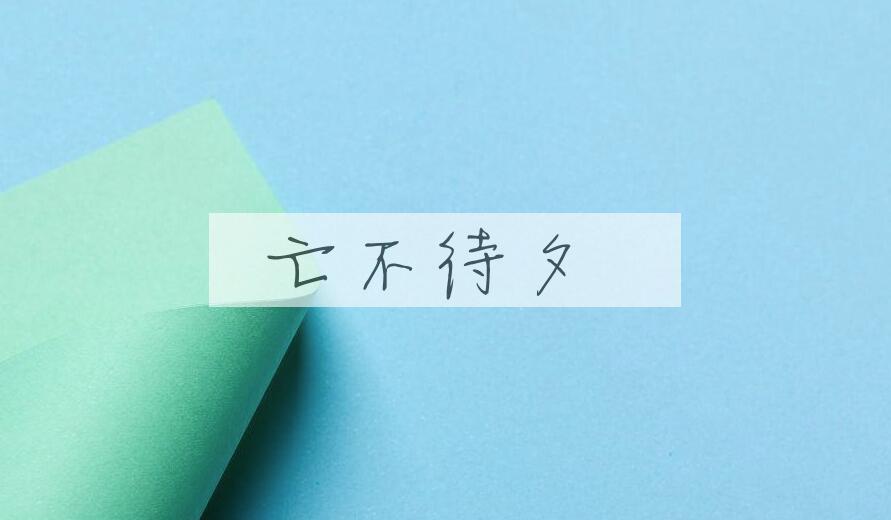 成语亡不待夕是什么意思？