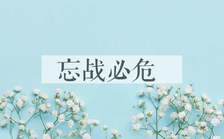 成语忘战必危是什么意思？