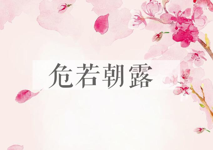成语危若朝露是什么意思？