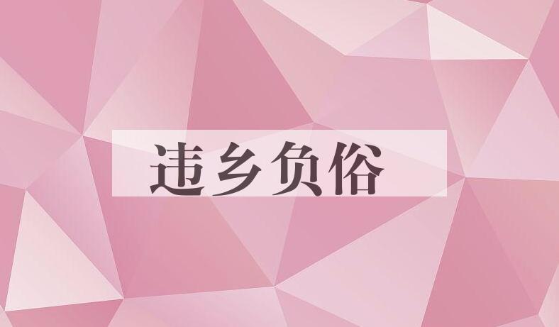 成语违乡负俗是什么意思？