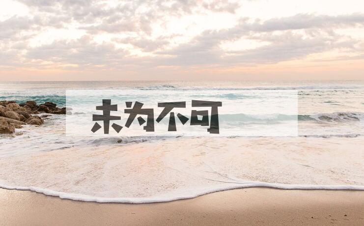 成语未为不可是什么意思？