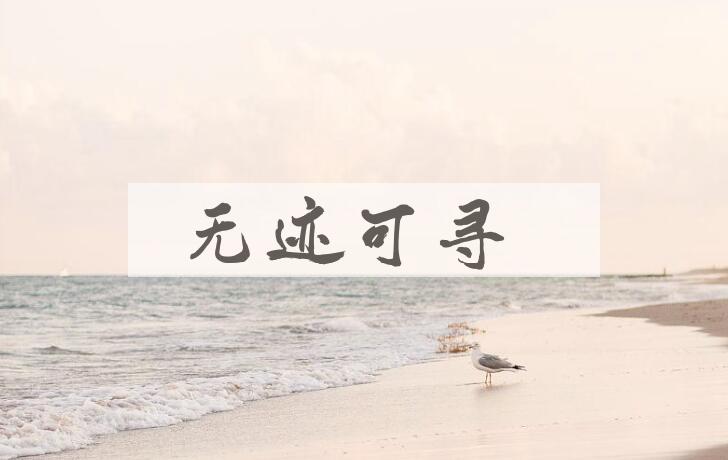 成语无迹可寻是什么意思？