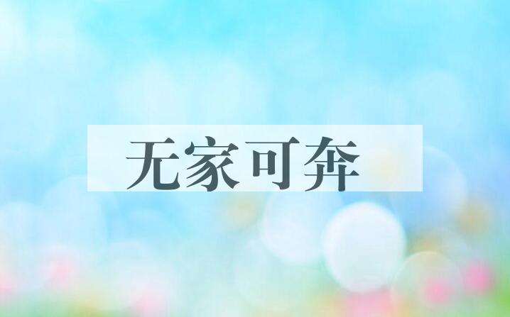 成语无家可奔是什么意思？