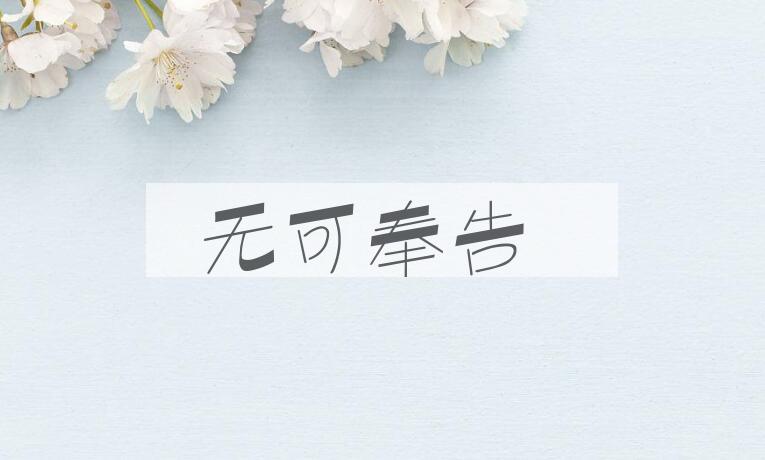 成语无可奉告是什么意思？