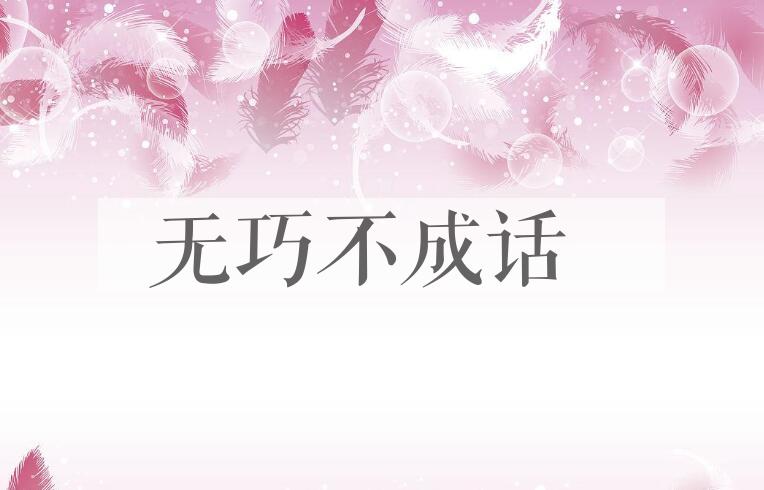 成语无巧不成话是什么意思？