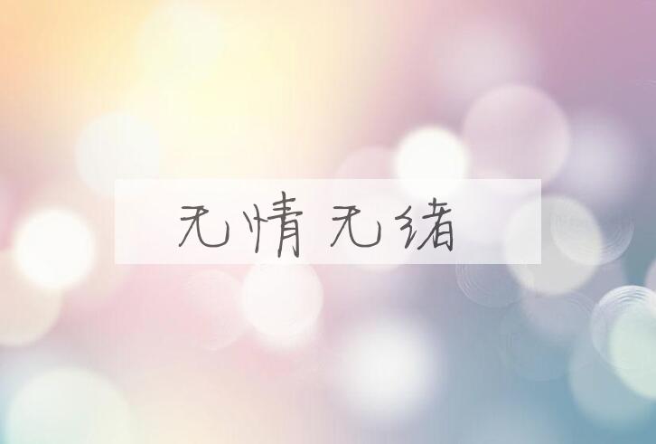 成语无情无绪是什么意思？