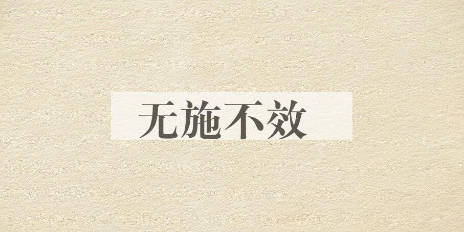 成语无施不效是什么意思？