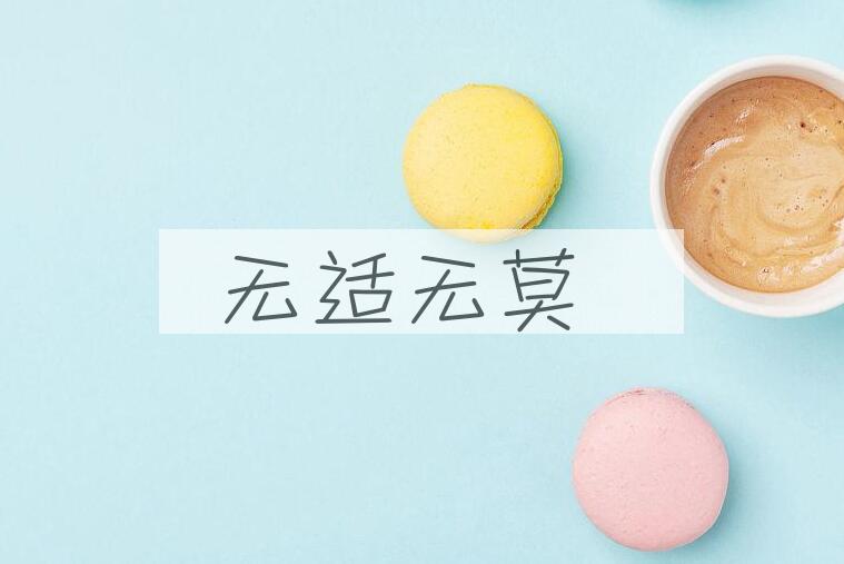 成语无适无莫是什么意思？