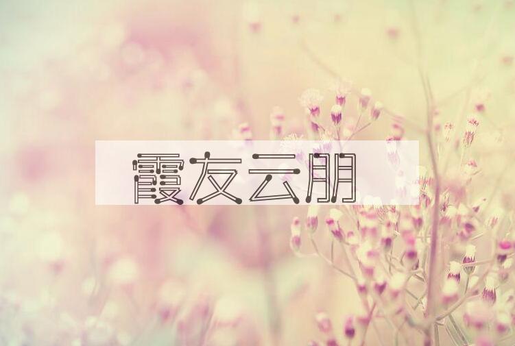 成语霞友云朋是什么意思？