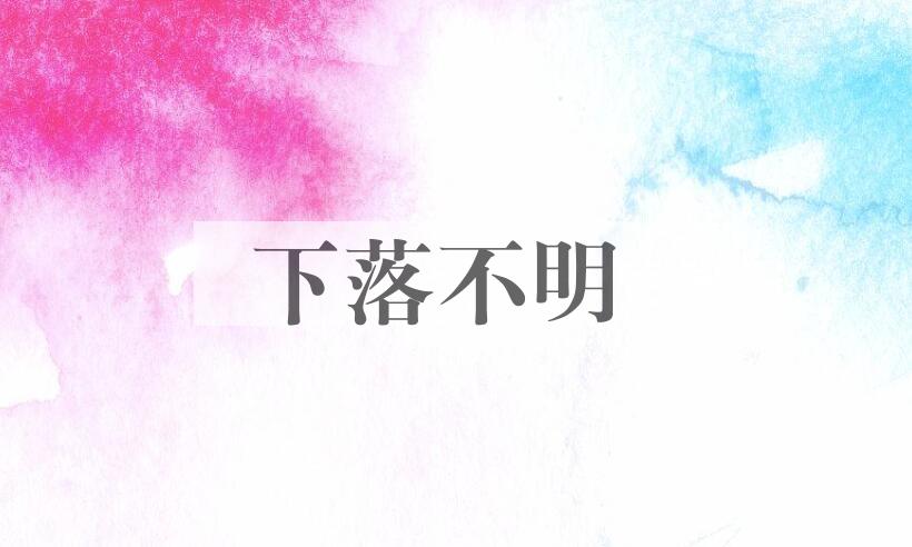 成语下落不明是什么意思？