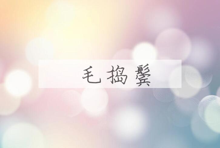 成语挦毛捣鬓是什么意思？