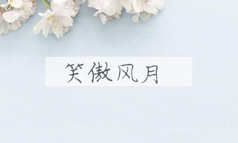 成语笑傲风月是什么意思？