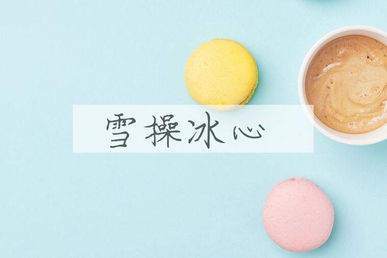 成语雪操冰心是什么意思？