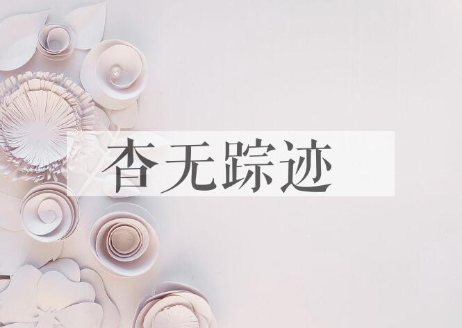 成语杳无踪迹是什么意思？