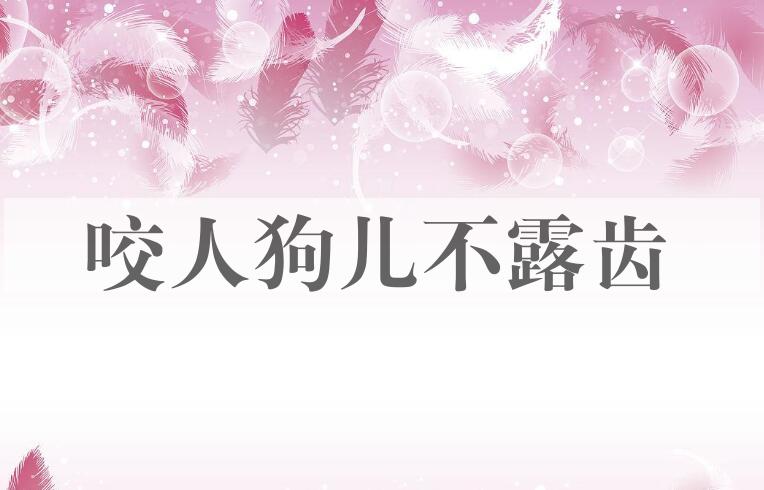 成语咬人狗儿不露齿是什么意思？