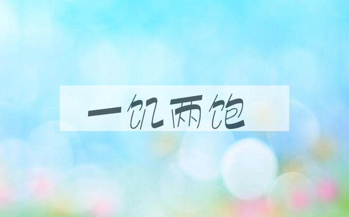 成语一饥两饱是什么意思？