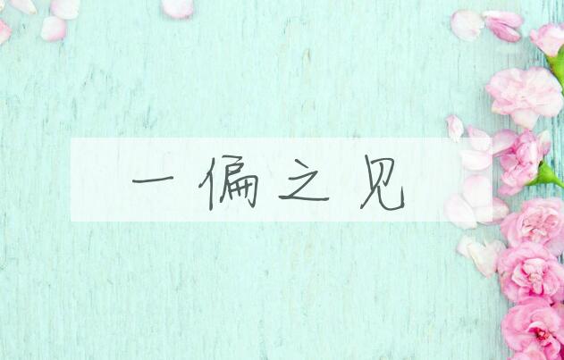 成语一偏之见是什么意思？