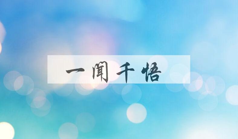 成语一闻千悟是什么意思？