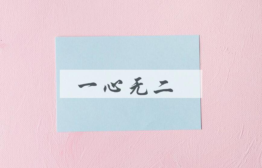 成语一心无二是什么意思？