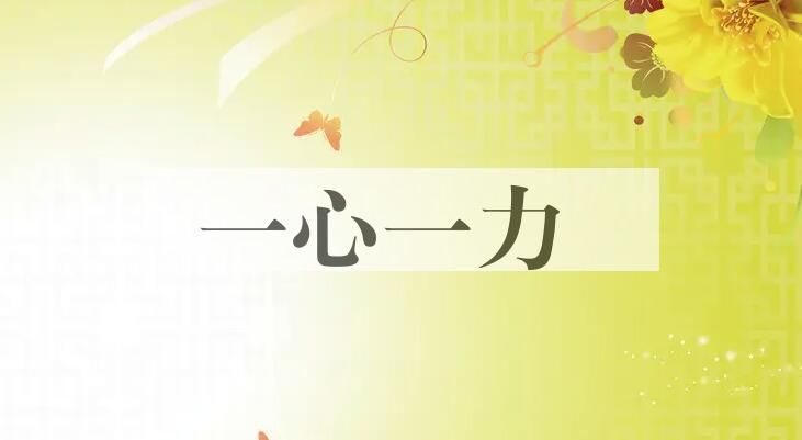 成语一心一力是什么意思？