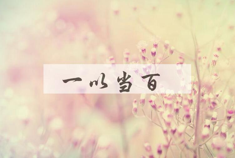 成语一以当百是什么意思？