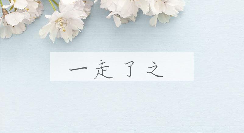成语一走了之是什么意思？