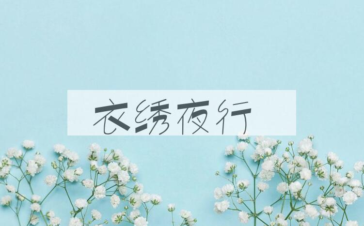 成语衣绣夜行是什么意思？