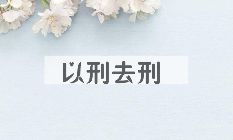 成语以刑去刑是什么意思？