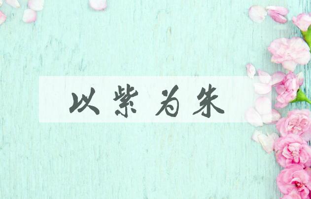 成语以紫为朱是什么意思？