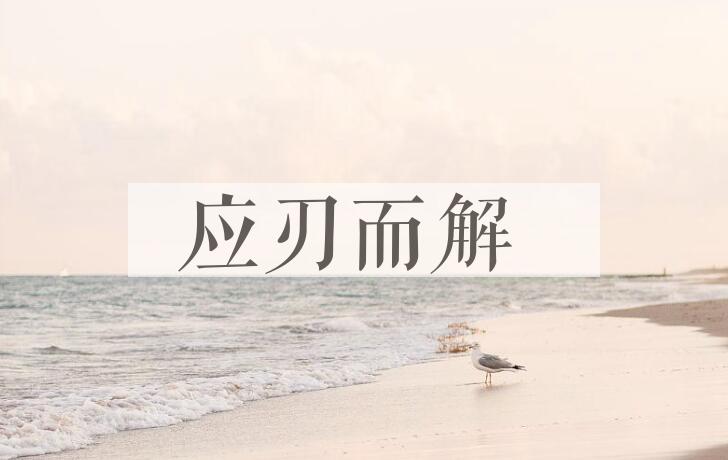 成语应刃而解是什么意思？