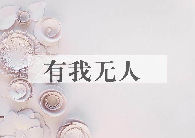 成语有我无人是什么意思？